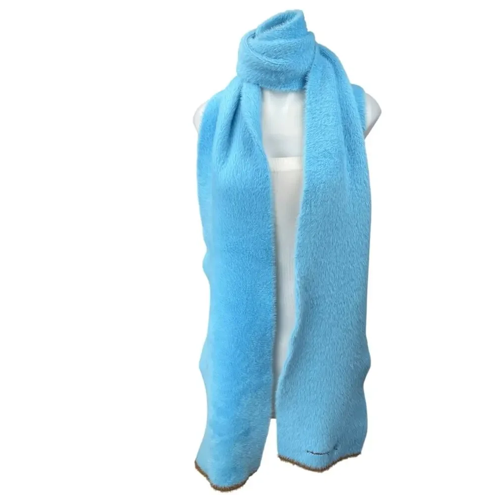 Jacquemus L'Écharpe Neve Logo Embroidered Stretch Woven Knit Shawl Wrap Scarf OS